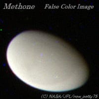 土星の衛星メトネの疑似カラー画像