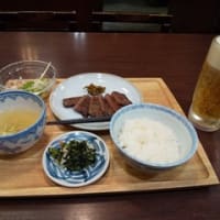 牛タン定食とビール