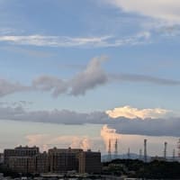 ２０２５・７・１０雲と夕焼けプレイバックphotoは２００６年の済州島旅