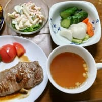 6/23　ばんごはん　ビーフステーキ
