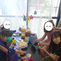 プール＆我が家で