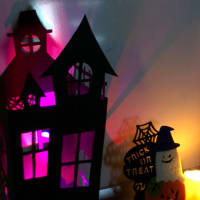 ハロウィンランプシェード作り