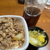 今日の夕食は吉野家に