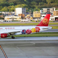 吉祥航空　特別塗装機　福岡空港