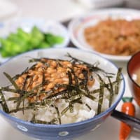 朝の納豆飯、落ち着きます