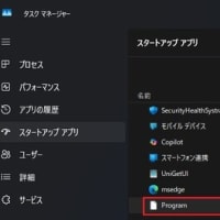 Windows 11 でタスクマネジャーのスタートアップ アプリに出現した「Program」とは何？