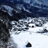 これが冬の白川郷は合掌造り集落の雪景色でした。