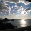 堂ヶ島の日没と海
