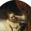 レンブラント《ベッドの中の女性》、レンブラントの内縁の妻ヘールチェ・ディルクス
