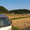 稲ワラロールのある風景