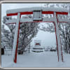 吹雪の高島岬