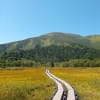 9月の尾瀬ヶ原　逆さ燧と紅葉
