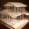 木造建築２０分の１骨組み模型