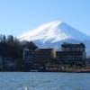 河口湖から見える富士山・・・