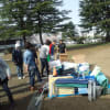 2012年４月29日、記念公園多目的運動場、練習の前のクリーンアップ作戦