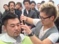 埼玉県理容組合加須支部 レザーアートHairTattoo講習会13.1.28