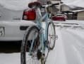 [38]雪の日の自転車通勤。