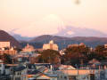 ２月２日（月）７時の平塚東海岸からの富士山、湘南平、箱根
