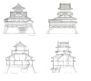 犬山城３０分の１骨組み模型