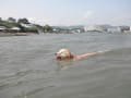 浜名湖で泳いだよ