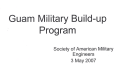 Guam Military Build-up Program   3 May 2007