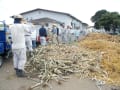 熊本県立農業大学校、新規就農研修生の堆肥づくり