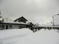 下北駅の雪景色