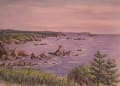 スケッチ・佐渡の海岸ーーブログに掲載した故郷・佐渡の絵。帰省のたびに何枚か描いており、自分では懐かしい風景。