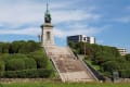 福岡.東公園の、亀山上皇の銅像.