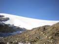 氷原へのハイクーカナダ・サンワプタ氷原（Sunwapta ice field in Canada) 