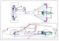 ロータスヨーロッパ　改造部品とモーターレイアウト図
