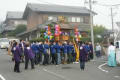 三重県伊賀市島ヶ原の秋祭りでの神輿と獅子舞など