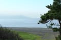 朝の散歩（駿河湾、秋の雲、富士山）