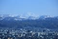 石川県庁　１９階展望ロビーから　金沢市街並み　白山など山並み