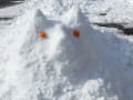 雪だるまならぬ雪犬