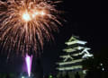 松本神社例大祭2013　松本城からの花火観賞