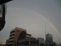 しさしぶりの虹と大阪駅