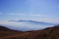 信州　晩秋の霧ヶ峰と秋の霧ヶ峰　光芒と夕日とススキ　