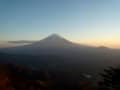 鍵掛峠付近からの夕映えの富士山2012.1.6