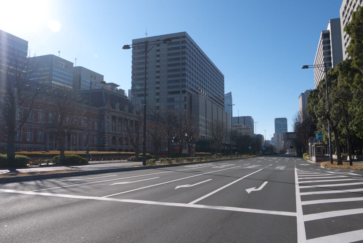 １月の霞が関 霞が関二丁目交差点から桜田門 警視庁本庁舎へ ｐａｒｔ２ 緑には 東京しかない