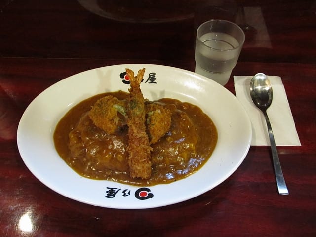 今日のカレー カニクリームコロッケ 海老フライカレー 日乃屋カレー 新宿小滝橋店 ｊ ｄの備忘録