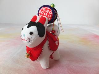 小さな犬張子 古布手作り