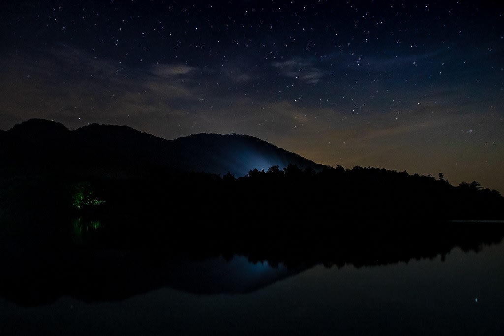 湯ノ湖の星景写真