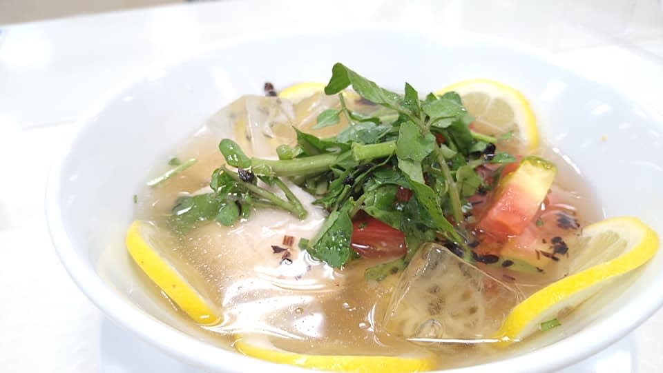 東北自動車道下り上河内saの冷やしレモンラーメン ぐうじののほほん 東北自動車道下り上河内saの冷やしレモンラーメン ぐうじののほほん