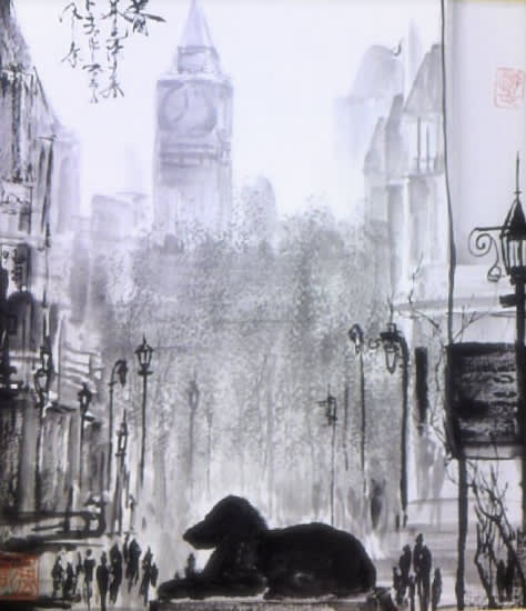 霧の都 ロンドンを描く 渋谷表参道 嵐酔水墨画書道教室 一期一会の墨交流 Ransui S Sumi Art Class