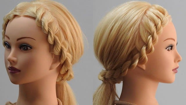 片側ロープ編み込み 前髪アレンジ ゼロから学ぶ基本ヘアアレンジ ２