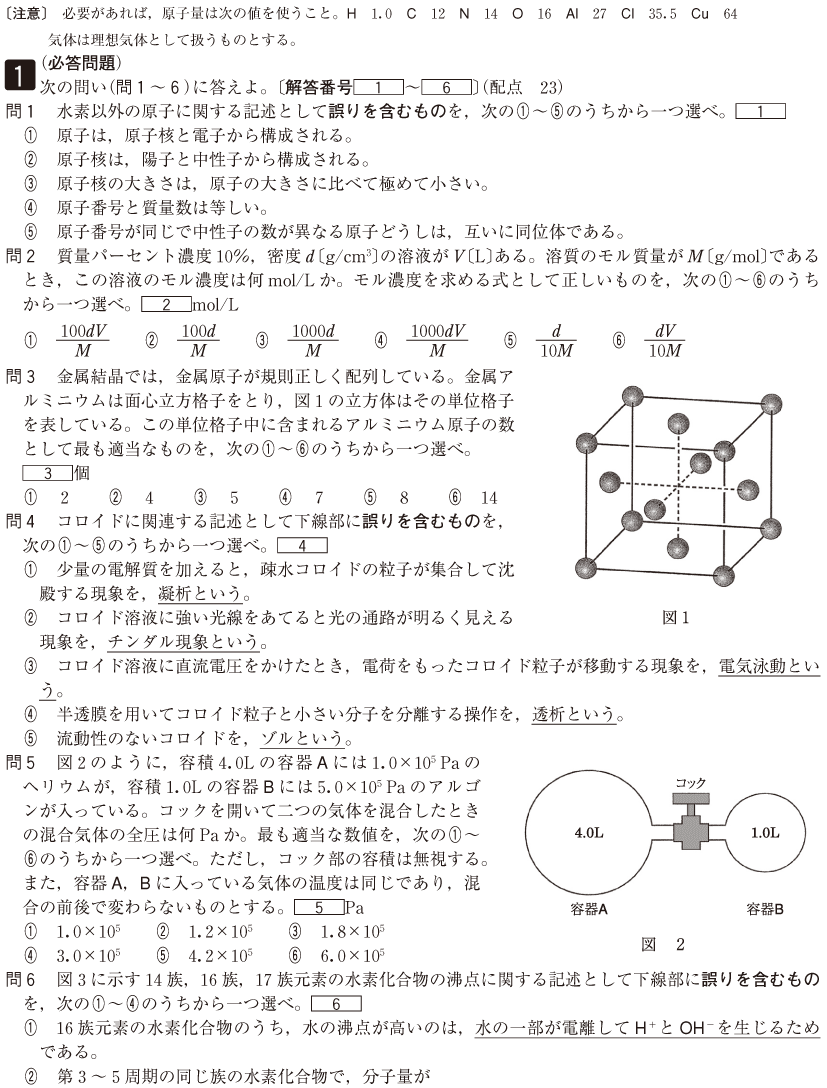 大学入試センター試験　化学　’９４　すれ　背にやけ 大学入試センター試験 化学 '94 すれ 背にやけ 大学入試