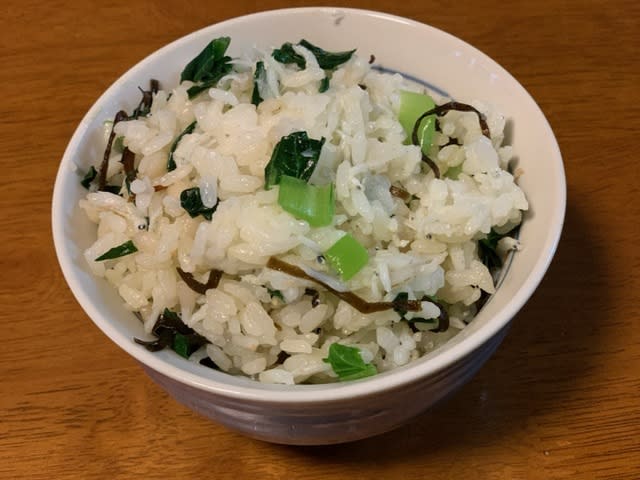小松菜としらすと塩昆布の混ぜごはん さぶりんブログ