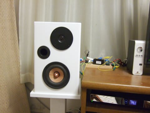 13cmパルクオーディオの woodコーンバスレフスピーカー（ウッド