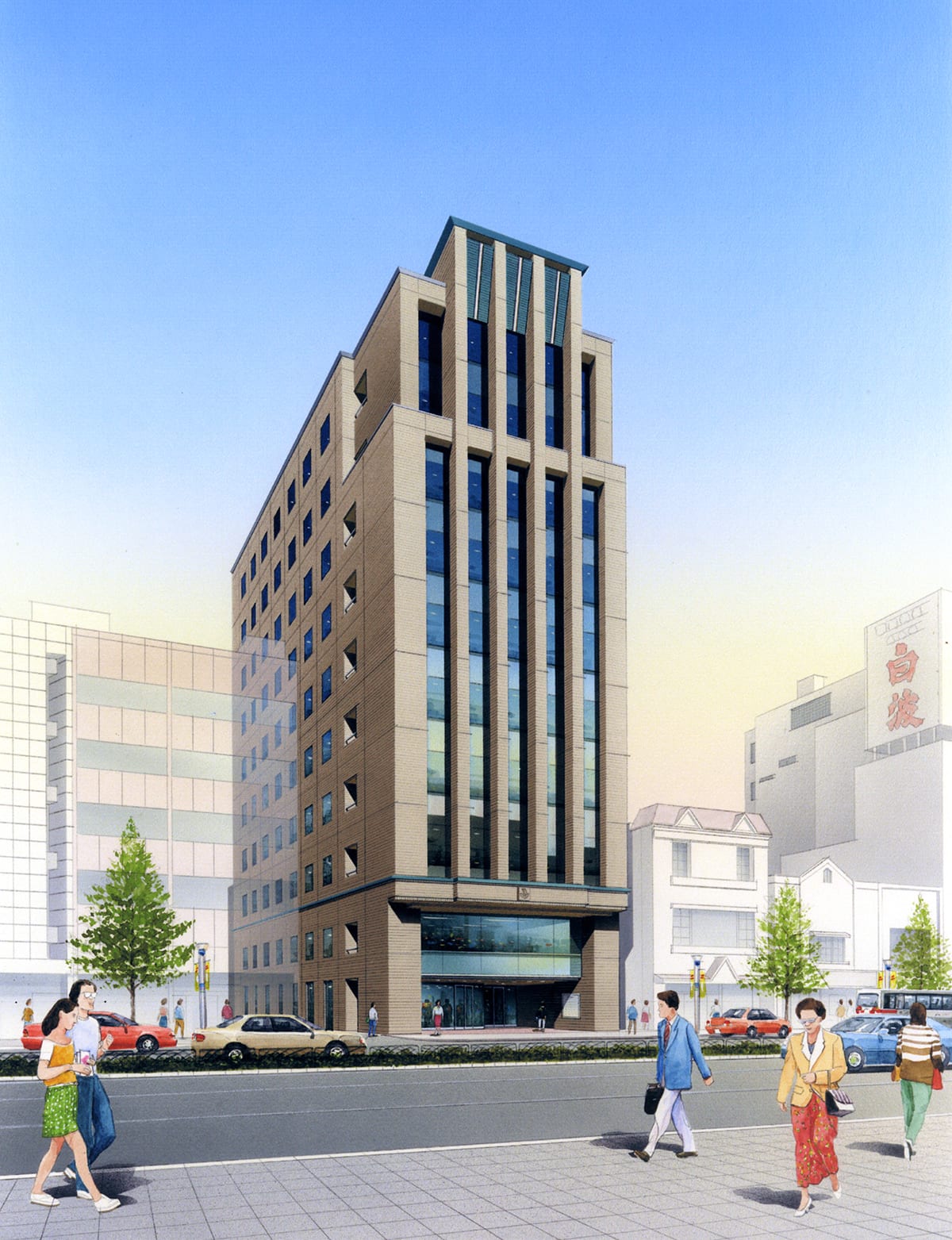 保険会社ビル計画の建築イラスト Uchipa Com 日記
